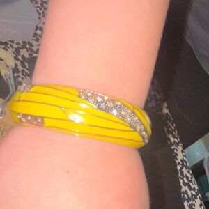 Yellow and Silver Women's Bracelet